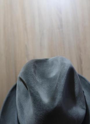 Шляпа серого цвета nagy велюр федора винтаж3 фото
