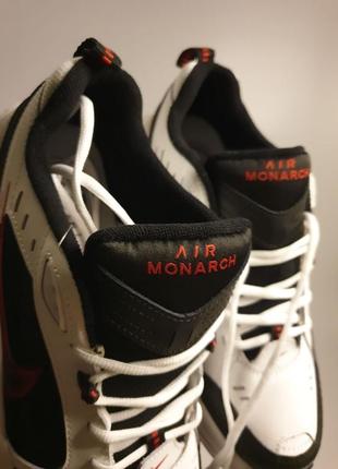 Nike air monarch iv •white black red•3 фото