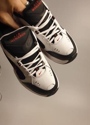 Nike air monarch iv •white black red•2 фото