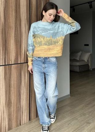 💙красивый качественный свитер zara, свежий с биркой😍 в составе 18% шерсти!4 фото