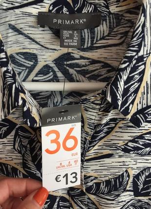 Дуже гарна на пуговках блуза в прінт листя, primark,m-c3 фото