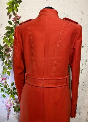Karen millen velvet trench coat orange dble редингот breast military black 1950s, размер s/m3 фото