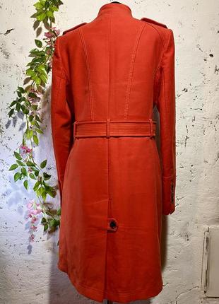 Karen millen velvet trench coat orange dble редингот breast military black 1950s, размер s/m4 фото