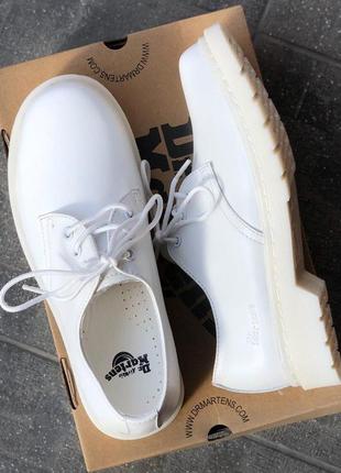 Женские туфли  dr. martens 1461 mono white2 фото