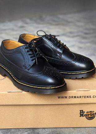 Женские черные туфли dr. martens 3989 black