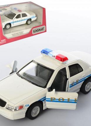 Поліцейська машинка інертна kinsmart ford crown victoria police interceptor kt-5342-w 12 см