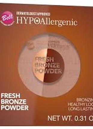 Bell hypoallergenic fresh bronze powder no. 02 dermatologist approved2 фото