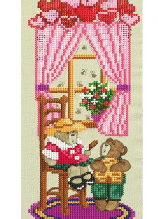 Схема для вишивки бісером 11х26 см в наявності (дитяча, ведмедики)