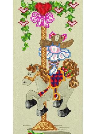 Схема для вишивки бісером 11х26 см в наявності (дитяча, ведмедик)