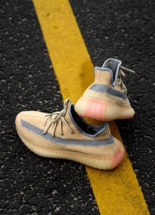 Шикарные кроссовки adidas yeezy v2 linen бежевого цвета (36-45)😍2 фото