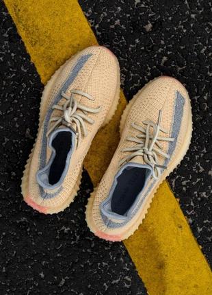 Шикарные кроссовки adidas yeezy v2 linen бежевого цвета (36-45)😍8 фото