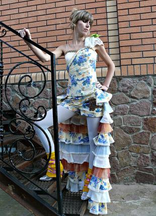 Карнавальний комплект корсет, шорти і спідниця