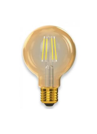 Филаментная светодиодная лампа luxel 077-hg 5w g80 e27 2500k (077-hg) gold