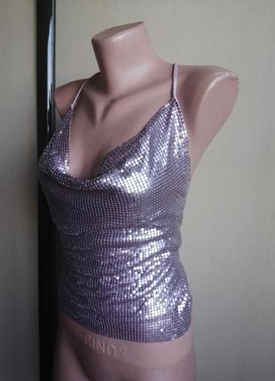 Топ кольчуга сирень