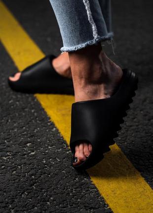Шлепанцы adidas yeezy slide black шльопанці шльопки шлепки сланцы сланці 5