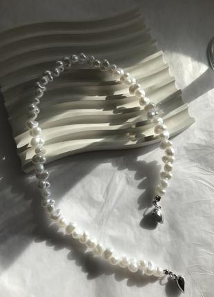 Набор ожерелье и браслет из искусственного жемчуга3 фото