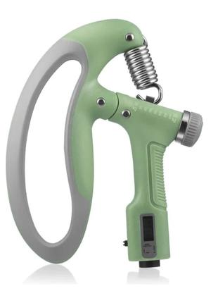 Эспандер регулируемый gymtek 10-100 кг со счетчиком серо-зеленый