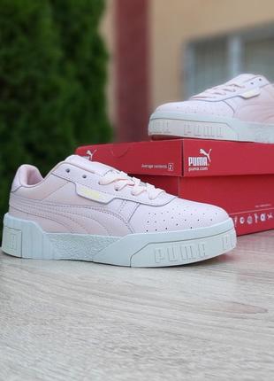 Нереально милые женские кроссовки puma cali пудровые нежные розовые5 фото