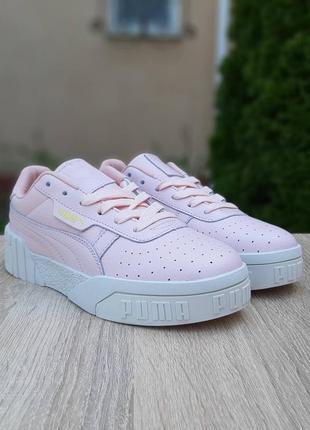 Нереально милые женские кроссовки puma cali пудровые нежные розовые2 фото