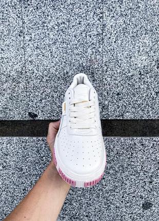 Кроссовки puma cali white pink кросівки кеди кеды2 фото