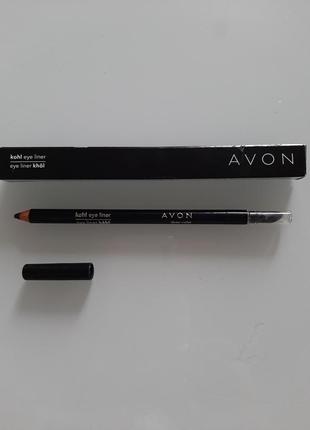Avon карандаш фиолетовый для глаз со спонжем