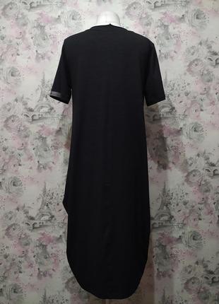 Сукня із поясом жіноча бохо літня трикотажна повсякденна чорний 447 фото