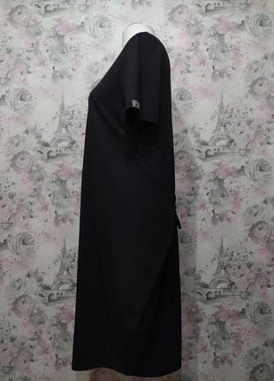 Сукня із поясом жіноча бохо літня трикотажна повсякденна чорний 449 фото