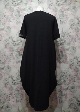 Сукня із поясом жіноча бохо літня трикотажна повсякденна чорний 444 фото