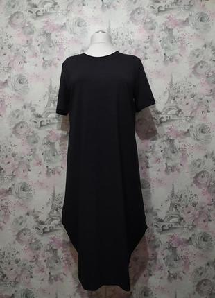 Сукня із поясом жіноча бохо літня трикотажна повсякденна чорний 448 фото