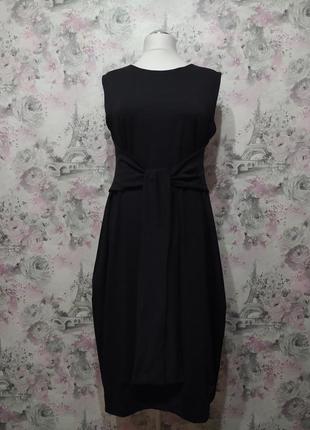 Платье - сарафан с поясом женское бохо летнее трикотажное повседневное черный 44