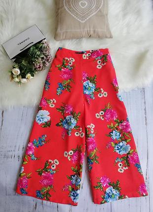 Кюлоти в квіти завищена талія,new look