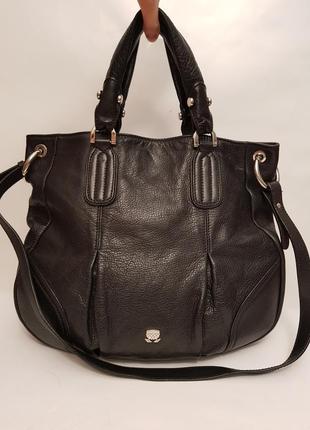 Суперроскошная кожаная сумка дорогого швейцарского бренда navyboot