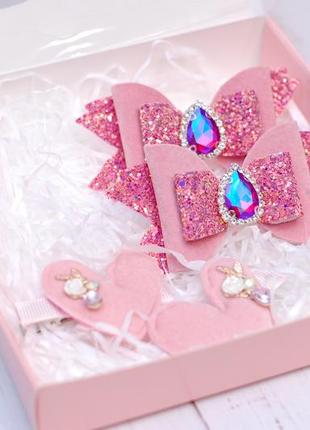 Подарунковий набір для дівчинки в рожевому кольорі