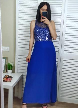 Сукня синє з паєтками