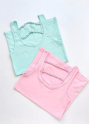 Трикотажная майка для дома и сна pink primark