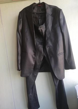 Итальянский шерстяной костюм брюки и пиджак, roberto bartoloni , размер 48 ( наш 50-52)3 фото