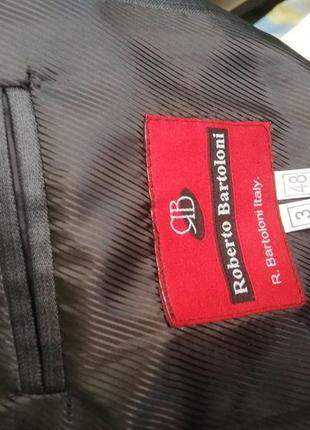 Итальянский шерстяной костюм брюки и пиджак, roberto bartoloni , размер 48 ( наш 50-52)