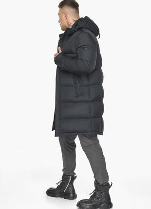 Графитовая мужская куртка с эластичными манжетами модель 598837 фото