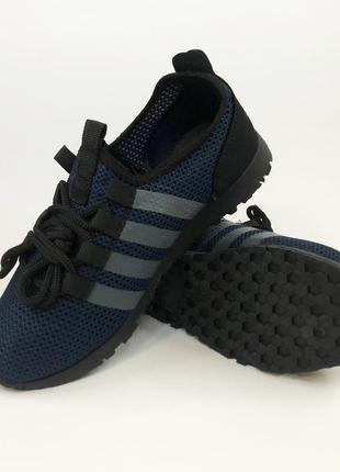 Мужские кроссовки текстиль, мужские кроссовки из сетки 44 размер. летние кроссовки. модель 54654. цвет: синий.2 фото
