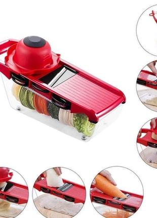 Овочерізка mandoline slicer 6 в 1 терка з контейнером мультислайсер терка, мультирезка4 фото