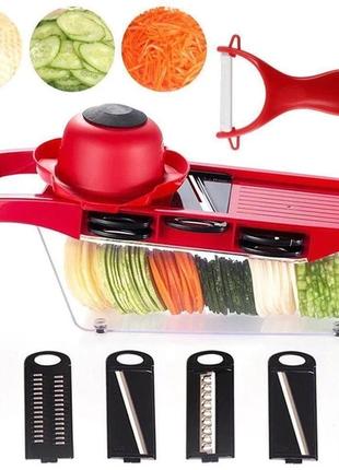 Овочерізка mandoline slicer 6 в 1 терка з контейнером мультислайсер терка, мультирезка1 фото