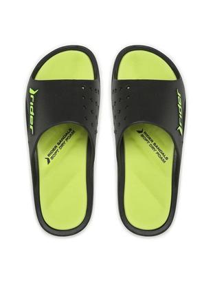 Шлепанцы мужские rider bay x ad черно-салатовые