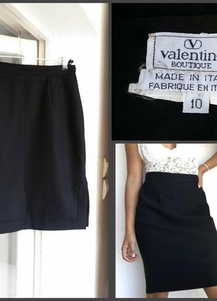 Базовая юбка  футляр высокая посадка valentino botique шерсть1 фото