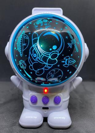 Ночник-проектор астронавт, spaceman projection light белый