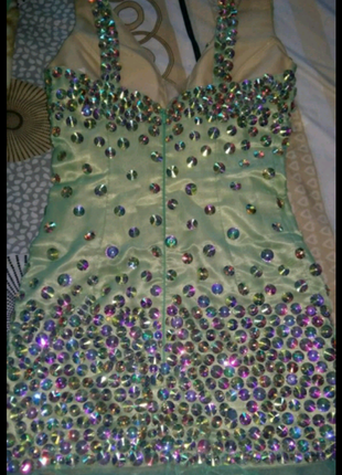 Платье sherri hill выпускное или вечернее. мятного цвета3 фото