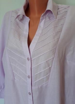 Сиреневая блуза польша e.(размер 16-18)5 фото