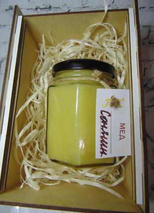 Подарунковий набір з соняшникового меду в коробці 0.200мл2 фото