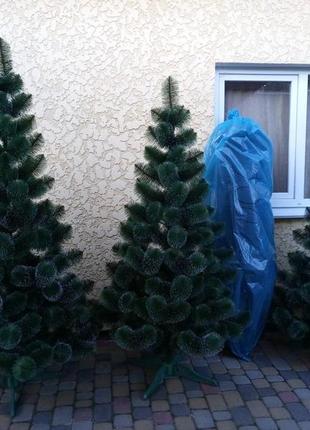 Сосна пишна штучна засніжена зелена 2.3м