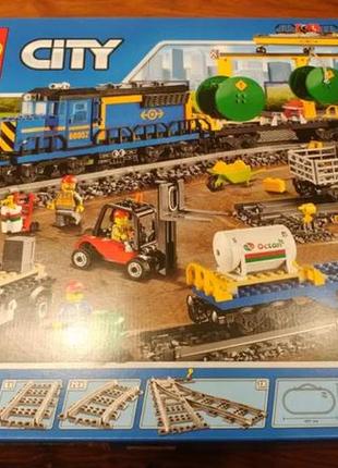 Конструктор lego city 60052 cargo train вантажний поїзд power functions