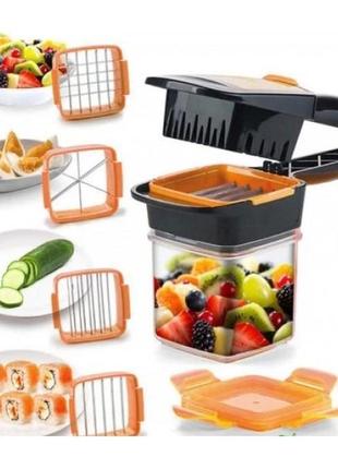 Овочерізка з контейнером nicer dicer quick 2 (5 в 1)